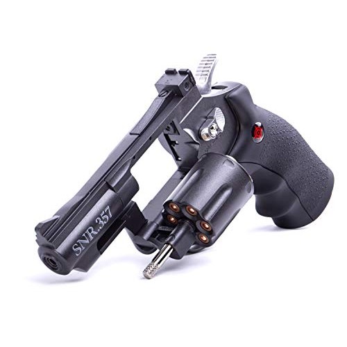 Crosman SNR357 .177 Pellet/4.5 MM BB CO2-Powered Revolver Black/Gr...