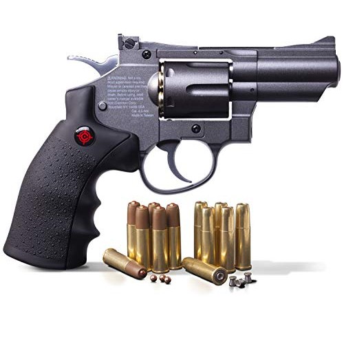 Crosman SNR357 .177 Pellet/4.5 MM BB CO2-Powered Revolver Black/Gr...