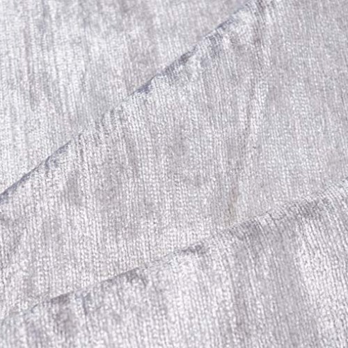 Designer Chenille Upholstery Fabric Silver Gray for Furniture, Sof...