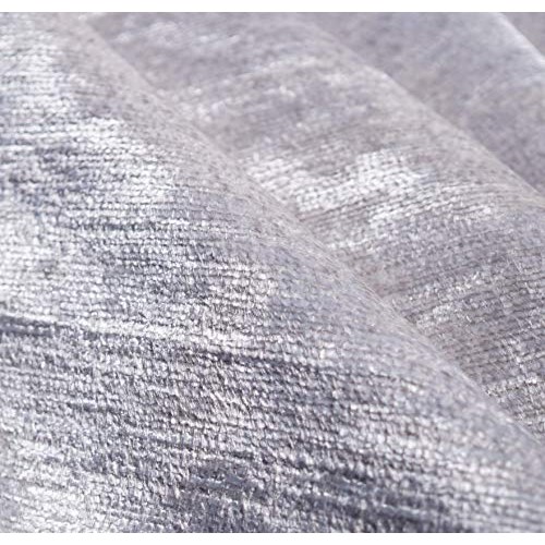 Designer Chenille Upholstery Fabric Silver Gray for Furniture, Sof...