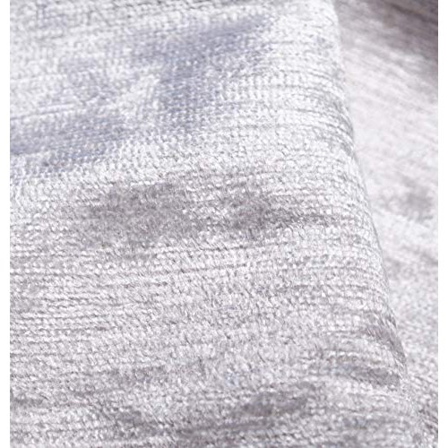 Designer Chenille Upholstery Fabric Silver Gray for Furniture, Sof...