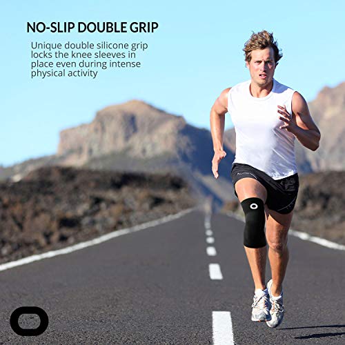 Knee Brace Compression Sleeve 1 Pair - Best Knee Support Braces ...
