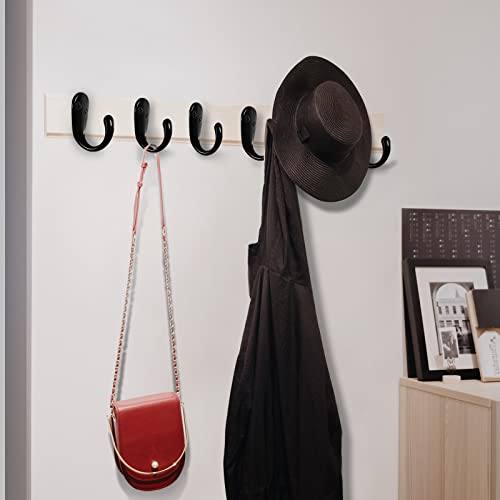 CRXCRC 10pcs Single Prong Robe Hook,Hooks for Hanging,Flat Coat Ho...