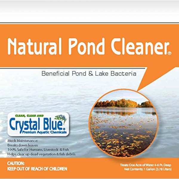 Crystal Blue Natural Pond Cleaner - Muck and Sludge Remover, Safe ...