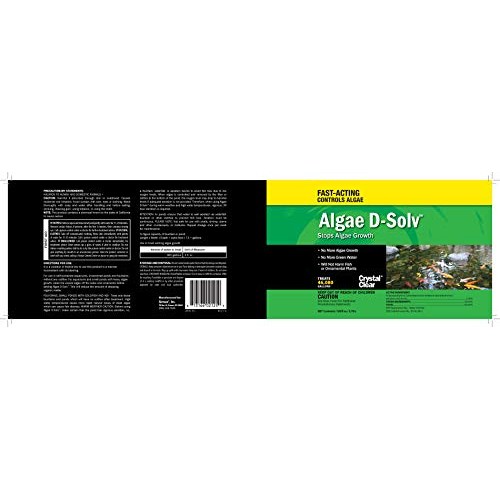 CrystalClear Algae D-Solv - EPA Registered Algaecide - 1 Gallon Tr...