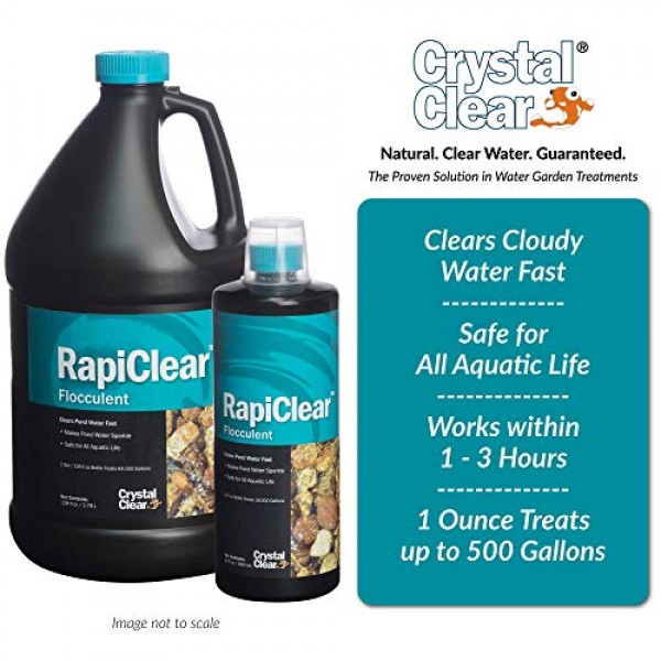 CrystalClear RapiClear Liquid Flocculent - Pond Water Clarifier - ...