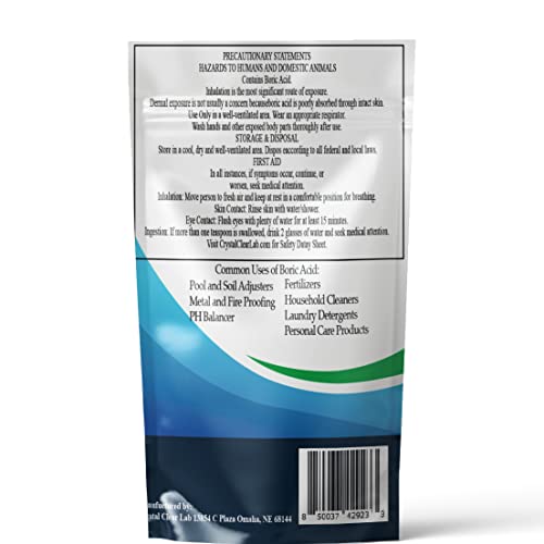 Crystal Clear Boric Acid Powder, Bulk 5lb Bag, for Household Perso...