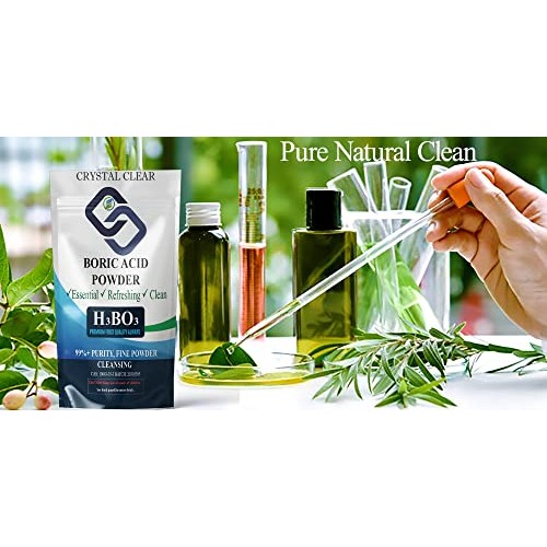 Crystal Clear Boric Acid Powder, Bulk 5lb Bag, for Household Perso...