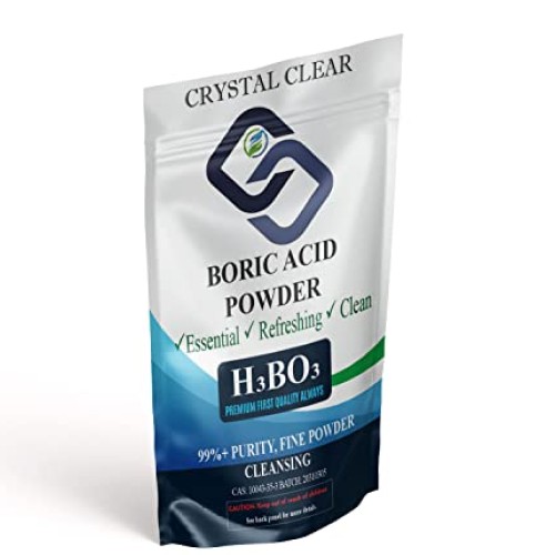 Crystal Clear Boric Acid Powder, Bulk 5lb Bag, for Household Perso...