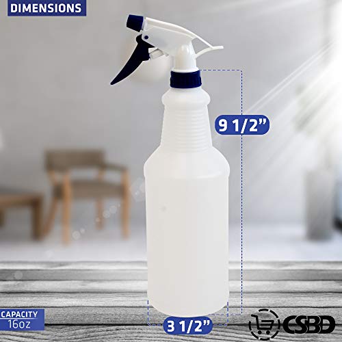 CSBD 32oz Plastic Spray Bottles, Empty and Reusable for Cleaning S...