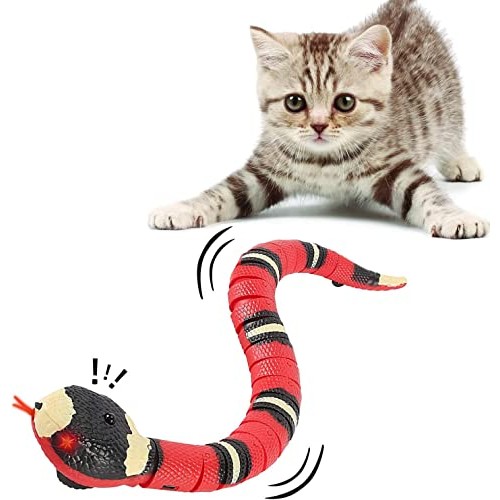 CSD Smart Sensing Snake Toy - Interactive Fake Snake for Kids, Cat...