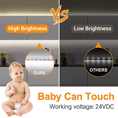 CT CAPETRONIX White LED Strip Light, 16.4 Feet 24 Volt LED Light S...