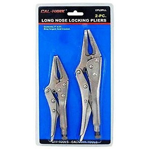 Cal-Hawk Long Needle Nose Locking Vice Grip Style Pliers with Quic...