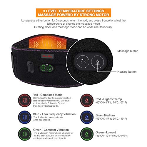 CUEHEAT Heating Pad for Back Pain Relief - Heating Pad Back Brace ...