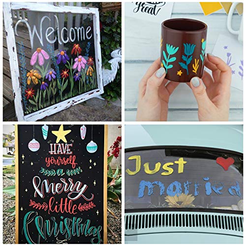 CUHIOY Liquid Chalk Markers for Blackboard Signs, Pastel Chalk Pen...