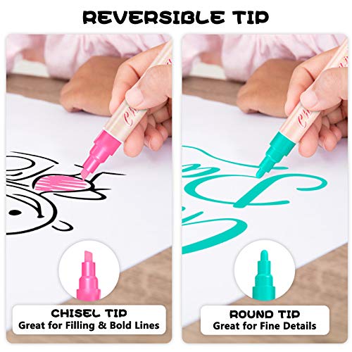 CUHIOY Liquid Chalk Markers for Blackboard Signs, Pastel Chalk Pen...