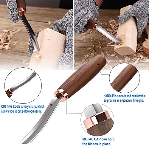 Gouge Knife, Wood Carving Knife, Bowl Carving, Bent Gouge Knife, B...