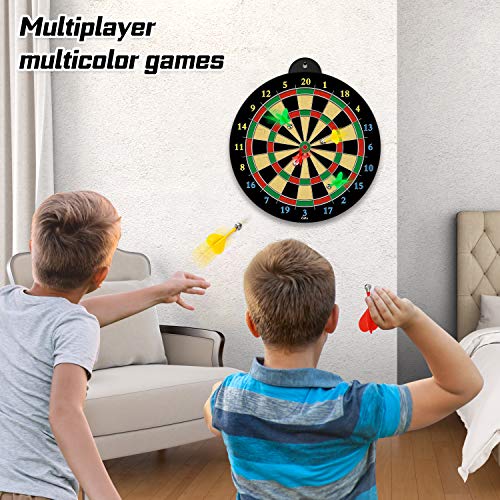 Magnetic Dart Board - 12pcs Magnetic Darts Red Green Yellow - Ex...