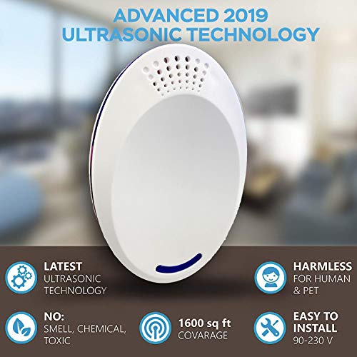 Ultrasonic Pest Repeller2 Pack, Pest Control Ultrasonic Repellen...