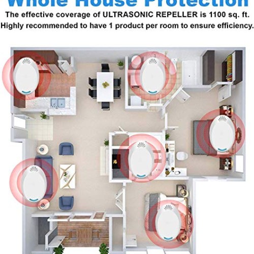 Ultrasonic Pest Repeller2 Pack, Pest Control Ultrasonic Repellen...