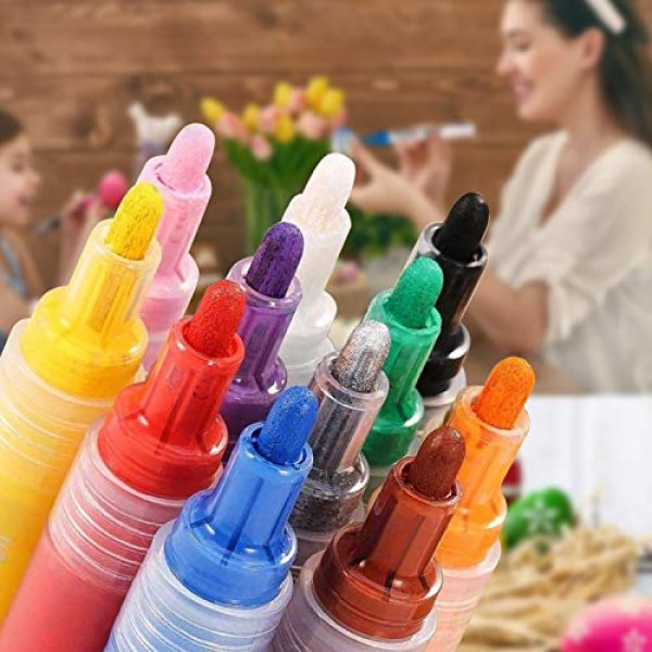 Acrylic Pens Marker Pens, 24 Colors Waterproof Suitable for Wood, ...