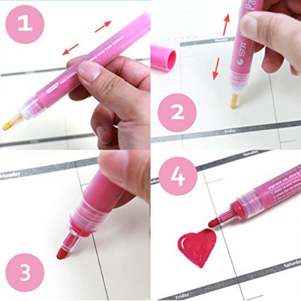 Acrylic Pens Marker Pens, 24 Colors Waterproof Suitable for Wood, ...