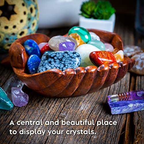 Curawood Carved Hands Offering Bowl - Showcase Your Healing Stones...