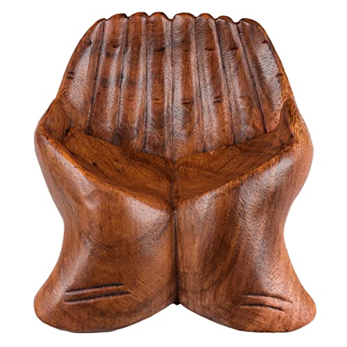 Curawood Carved Hands Offering Bowl - Showcase Your Healing Stones...