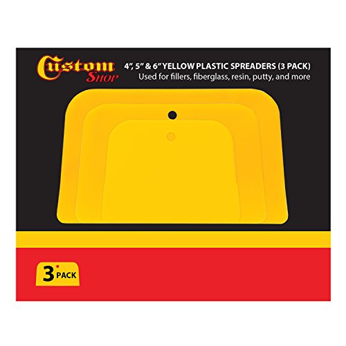 Custom Shop 3 Pack - 4, 5, 6 Inch Body Filler Spreaders/Squeeg...