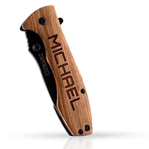 Engraved Pocket Knives for Men | Choose Between 20 Font | Personal...