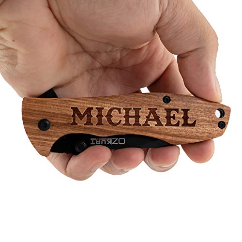 Engraved Pocket Knives for Men | Choose Between 20 Font | Personal...