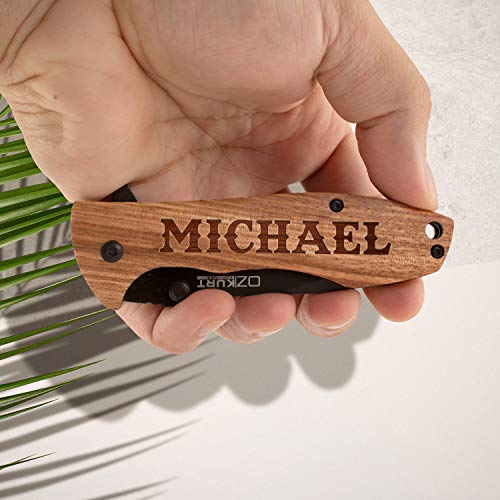 Engraved Pocket Knives for Men | Choose Between 20 Font | Personal...