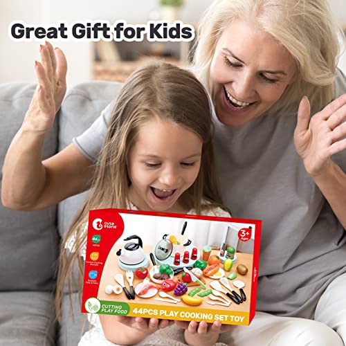 CUTE STONE Play Kitchen Accessories Toy, Play Food Sets for Kids K...