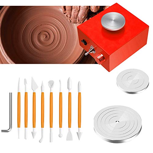 Cutfouwe Electric Pottery Wheel Machine Blue Turntable Swivel Cera...