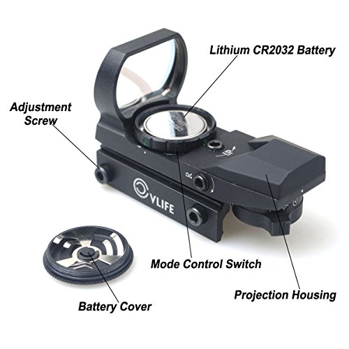 CVLIFE 1X22X33 Red Green Dot Sight Riflescope Reflex Sight for...