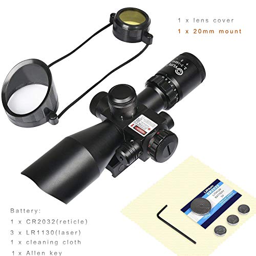 CVLIFE 2.5-10x40e Red & Green Illuminated Scope with 20mm Mount