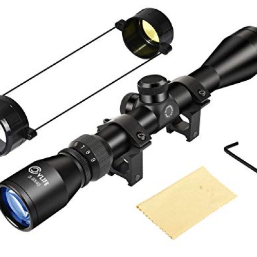 CVLIFE 3-9x40 Optics R4 Reticle Crosshair Scope with 20mm Free Mounts