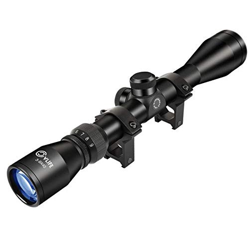 CVLIFE 3-9x40 Optics R4 Reticle Crosshair Scope with 20mm Free Mounts
