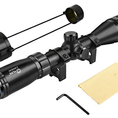 CVLIFE 3-9x40AO Optics R4 Reticle Crosshair Scope with 20mm Free M...