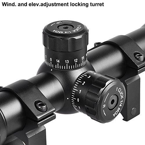 CVLIFE 4-16x44 Tactical Rifle Scope Red and Green Illuminated Buil...