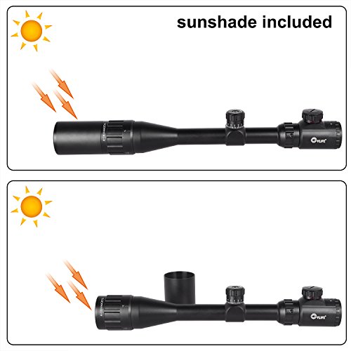CVLIFE 4-16x44 Tactical Rifle Scope Red and Green Illuminated Buil...