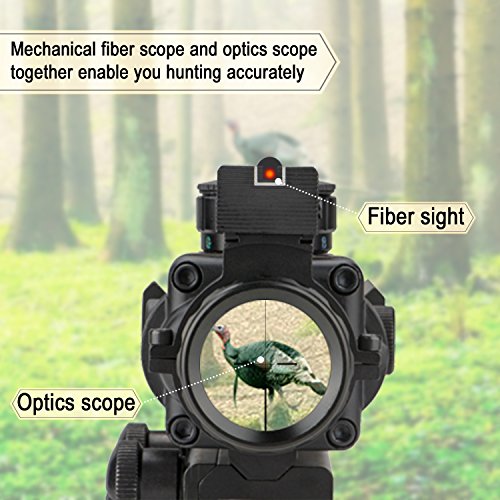 CVLIFE 4x32 Tactical Rifle Scope Red & Green &Blue Illuminated Ret...