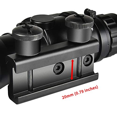 CVLIFE 4x32 Tactical Rifle Scope Red & Green &Blue Illuminated Ret...