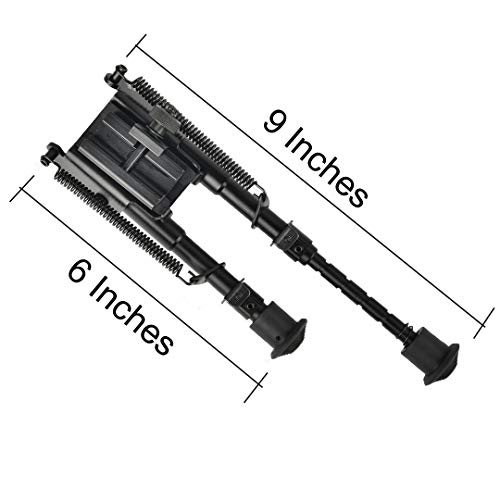 CVLIFE 6-9 Inches Tactical Bipod Adjustable Spring Return with 360...