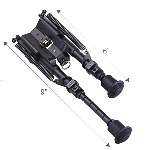 CVLIFE 6-9 Inches Tactical Rifle Bipod Adjustable Spring Return wi...