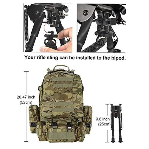 CVLIFE 9-13 Inches Bipod with Solid Sling Adapter Base