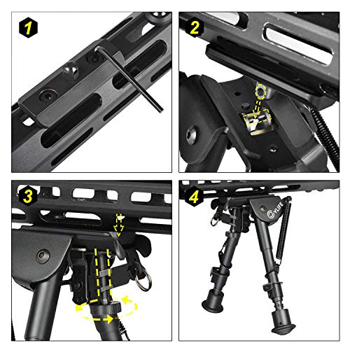 CVLIFE Bipod with M-LOK Mount Adapter 6-9 Inches Rifle Bipod Inclu...