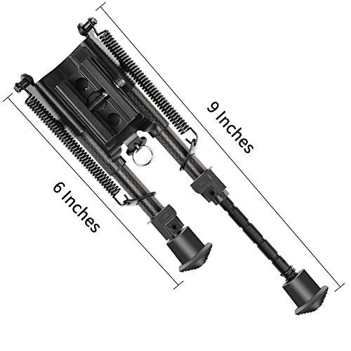 CVLIFE Carbon Fiber Bipod with Picatinny Rail Adapter 6-9 Inches R...