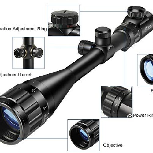 CVLIFE Hunting Rifle Scope 6-24x50 AOE Red and Green Illuminated G...