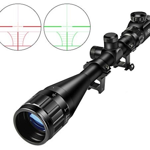CVLIFE Hunting Rifle Scope 6-24x50 AOE Red and Green Illuminated G...